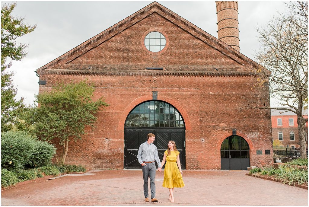 Engagement session at historic tredegar doors in richmond virginia
