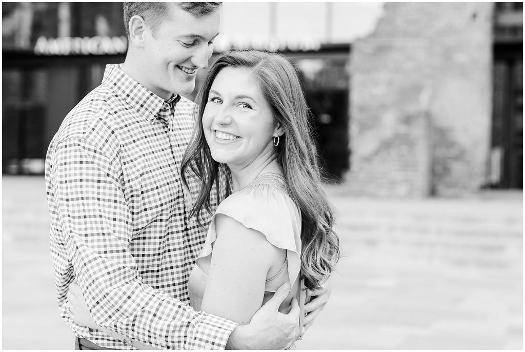 engagement couple at historic tredegar museum in richmond virginia